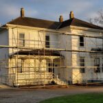 House with scaffolding